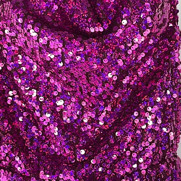 Fuchsia Purple Sequin Dress - Picture 3 of 5